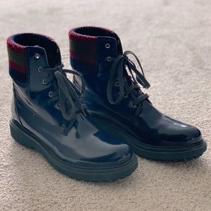 Geox Respira Navy Leatherette Boot